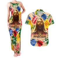 King Of Kings Mansa Musa Couples Matching Tank Maxi Dress and Hawaiian Shirt - Wonder Print Shop