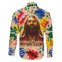 King Of Kings Mansa Musa Family Matching Off Shoulder Long Sleeve Dress and Hawaiian Shirt - Wonder Print Shop