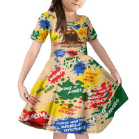 King Of Kings Mansa Musa Family Matching Short Sleeve Bodycon Dress and Hawaiian Shirt - Wonder Print Shop