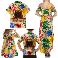 King Of Kings Mansa Musa Family Matching Summer Maxi Dress and Hawaiian Shirt - Wonder Print Shop