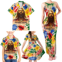 King Of Kings Mansa Musa Family Matching Tank Maxi Dress and Hawaiian Shirt - Wonder Print Shop