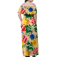 King Of Kings Mansa Musa Off Shoulder Maxi Dress - Wonder Print Shop