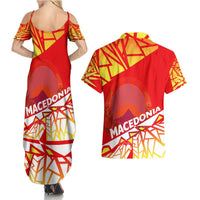 Forever Macedonia Couples Matching Summer Maxi Dress and Hawaiian Shirt Macedonian Flag 1992 - Wonder Print Shop