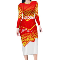 Forever Macedonia Family Matching Long Sleeve Bodycon Dress and Hawaiian Shirt Macedonian Flag 1992 - Wonder Print Shop