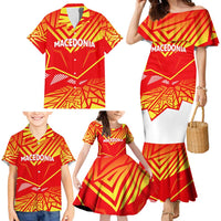 Forever Macedonia Family Matching Mermaid Dress and Hawaiian Shirt Macedonian Flag 1992 - Wonder Print Shop