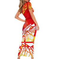 Forever Macedonia Family Matching Short Sleeve Bodycon Dress and Hawaiian Shirt Macedonian Flag 1992 - Wonder Print Shop