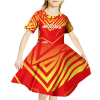 Forever Macedonia Kid Short Sleeve Dress Macedonian Flag 1992 - Wonder Print Shop