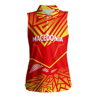 Forever Macedonia Women Sleeveless Polo Shirt Macedonian Flag 1992 - Wonder Print Shop