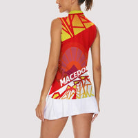 Forever Macedonia Women Sleeveless Polo Shirt Macedonian Flag 1992 - Wonder Print Shop