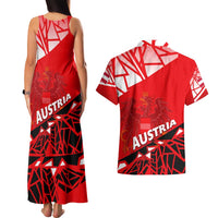 Forever Austria Couples Matching Tank Maxi Dress and Hawaiian Shirt Osterreich Eagle - Wonder Print Shop