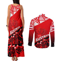 Forever Austria Couples Matching Tank Maxi Dress and Long Sleeve Button Shirt Osterreich Eagle - Wonder Print Shop