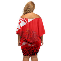 Forever Austria Off Shoulder Short Dress Osterreich Eagle - Wonder Print Shop