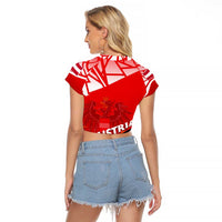 Forever Austria Raglan Cropped T Shirt Osterreich Eagle - Wonder Print Shop