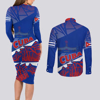 Forever Cuba Couples Matching Long Sleeve Bodycon Dress and Long Sleeve Button Shirt Patria o Muerte, Venceremos - Wonder Print Shop