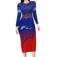 Forever Cuba Family Matching Long Sleeve Bodycon Dress and Hawaiian Shirt Patria o Muerte, Venceremos - Wonder Print Shop