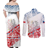 Forever Czech Republic Couples Matching Off Shoulder Maxi Dress and Long Sleeve Button Shirt Czechia Pravda Vitezi - Wonder Print Shop