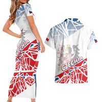 Forever Czech Republic Couples Matching Short Sleeve Bodycon Dress and Hawaiian Shirt Czechia Pravda Vitezi - Wonder Print Shop