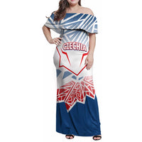 Forever Czech Republic Family Matching Off Shoulder Maxi Dress and Hawaiian Shirt Czechia Pravda Vitezi - Wonder Print Shop