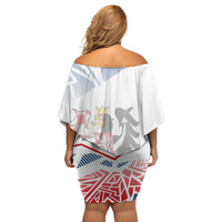 Forever Czech Republic Family Matching Off Shoulder Short Dress and Hawaiian Shirt Czechia Pravda Vitezi - Wonder Print Shop