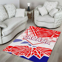 Forever Croatia Area Rug Hrvatska Trobojnica Checkerboard - Wonder Print Shop