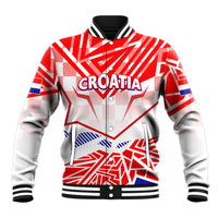 Forever Croatia Baseball Jacket Hrvatska Trobojnica Checkerboard - Wonder Print Shop
