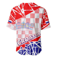 Forever Croatia Baseball Jersey Hrvatska Trobojnica Checkerboard - Wonder Print Shop