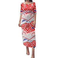 Forever Croatia Family Matching Puletasi and Hawaiian Shirt Hrvatska Trobojnica Checkerboard - Wonder Print Shop