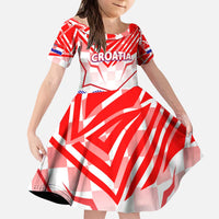 Forever Croatia Kid Short Sleeve Dress Hrvatska Trobojnica Checkerboard - Wonder Print Shop