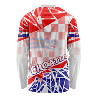 Forever Croatia Long Sleeve Shirt Hrvatska Trobojnica Checkerboard - Wonder Print Shop