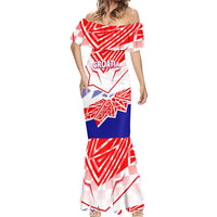 Forever Croatia Mermaid Dress Hrvatska Trobojnica Checkerboard - Wonder Print Shop