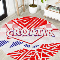 Forever Croatia Round Carpet Hrvatska Trobojnica Checkerboard