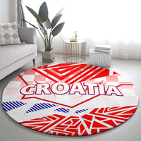 Forever Croatia Round Carpet Hrvatska Trobojnica Checkerboard