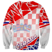 Forever Croatia Sweatshirt Hrvatska Trobojnica Checkerboard - Wonder Print Shop