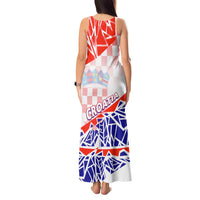 Forever Croatia Tank Maxi Dress Hrvatska Trobojnica Checkerboard - Wonder Print Shop