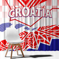 Forever Croatia Window Curtain Hrvatska Trobojnica Checkerboard - Wonder Print Shop