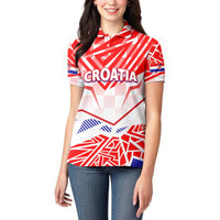 Forever Croatia Women Polo Shirt Hrvatska Trobojnica Checkerboard - Wonder Print Shop