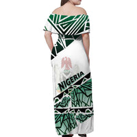 Forever Nigeria Family Matching Off Shoulder Maxi Dress and Hawaiian Shirt Nigerian Flag - Wonder Print Shop