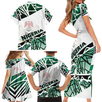 Forever Nigeria Family Matching Short Sleeve Bodycon Dress and Hawaiian Shirt Nigerian Flag - Wonder Print Shop