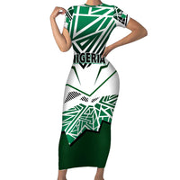 Forever Nigeria Family Matching Short Sleeve Bodycon Dress and Hawaiian Shirt Nigerian Flag - Wonder Print Shop