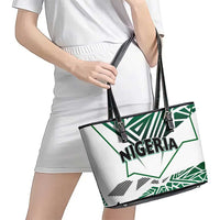 Forever Nigeria Leather Tote Bag Nigerian Flag - Wonder Print Shop