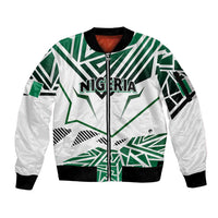 Forever Nigeria Sleeve Zip Bomber Jacket Nigerian Flag - Wonder Print Shop