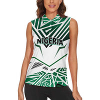 Forever Nigeria Women Sleeveless Polo Shirt Nigerian Flag - Wonder Print Shop