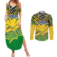 Forever Saint Vincent and the Grenadines Couples Matching Summer Maxi Dress and Long Sleeve Button Shirt Peace and Justice - Wonder Print Shop