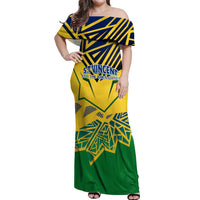 Forever Saint Vincent and the Grenadines Off Shoulder Maxi Dress Peace and Justice - Wonder Print Shop