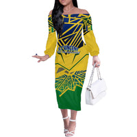Forever Saint Vincent and the Grenadines Off The Shoulder Long Sleeve Dress Peace and Justice - Wonder Print Shop