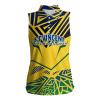 Forever Saint Vincent and the Grenadines Women Sleeveless Polo Shirt Peace and Justice - Wonder Print Shop