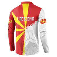 Hometown Macedonia Button Sweatshirt Flag and Map - Wonder Print Shop
