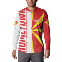 Hometown Macedonia Button Sweatshirt Flag and Map - Wonder Print Shop