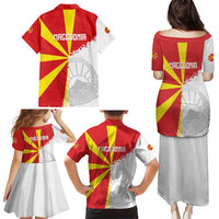 Hometown Macedonia Family Matching Puletasi and Hawaiian Shirt Flag and Map - Wonder Print Shop