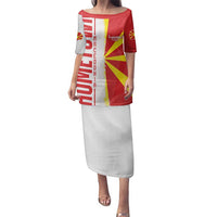 Hometown Macedonia Family Matching Puletasi and Hawaiian Shirt Flag and Map - Wonder Print Shop